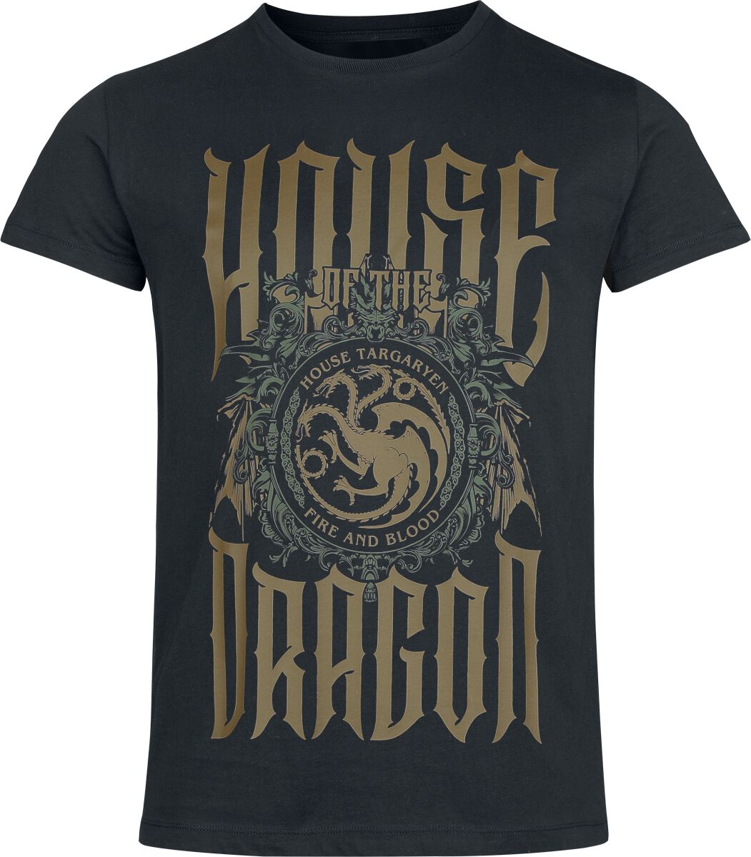 T-Shirt Manches courtes  de Game Of Thrones - House of the Dragon - S à 3XL - pour Homme - noir - Game Of Thrones
