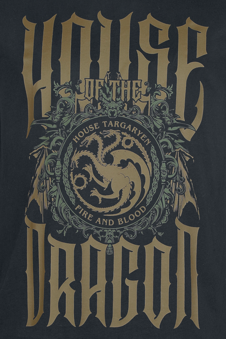 T-Shirt Manches courtes  de Game Of Thrones - House of the Dragon - S à 3XL - pour Homme - noir - Game Of Thrones - View 2