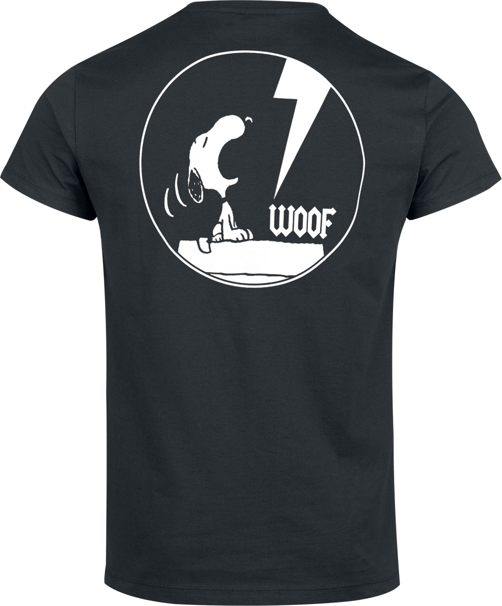T-Shirt Manches courtes  de Snoopy - WOOF - S à 3XL - pour Homme - noir - Snoopy - View 2