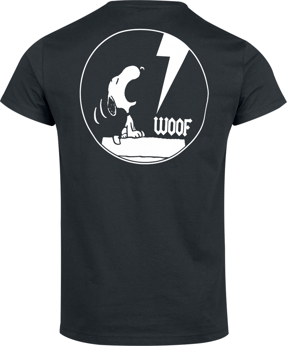 T-Shirt Manches courtes  de Snoopy - WOOF - S à 3XL - pour Homme - noir - Snoopy - View 2