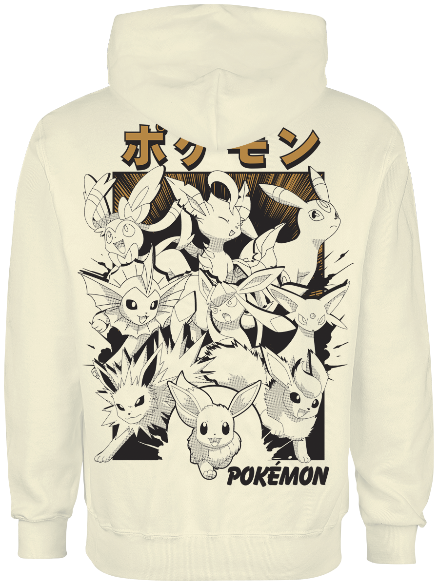 Sweat-shirt à capuche Gaming de Pokémon - Évoli - S à XXL - pour Homme - naturel - Pokémon - View 2