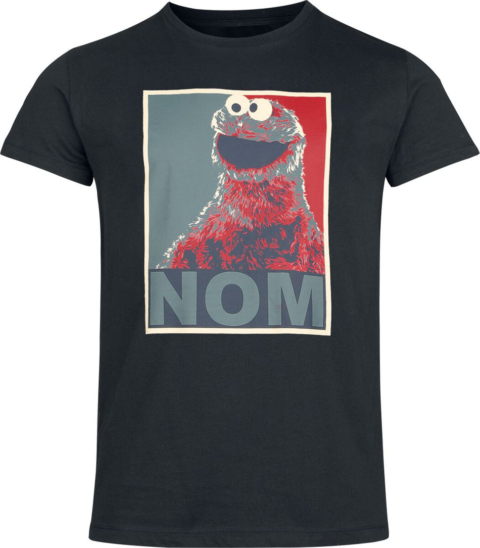 T-Shirt Manches courtes  de Sesame Street - Nom - S à 3XL - pour Homme - noir - Sesame Street
