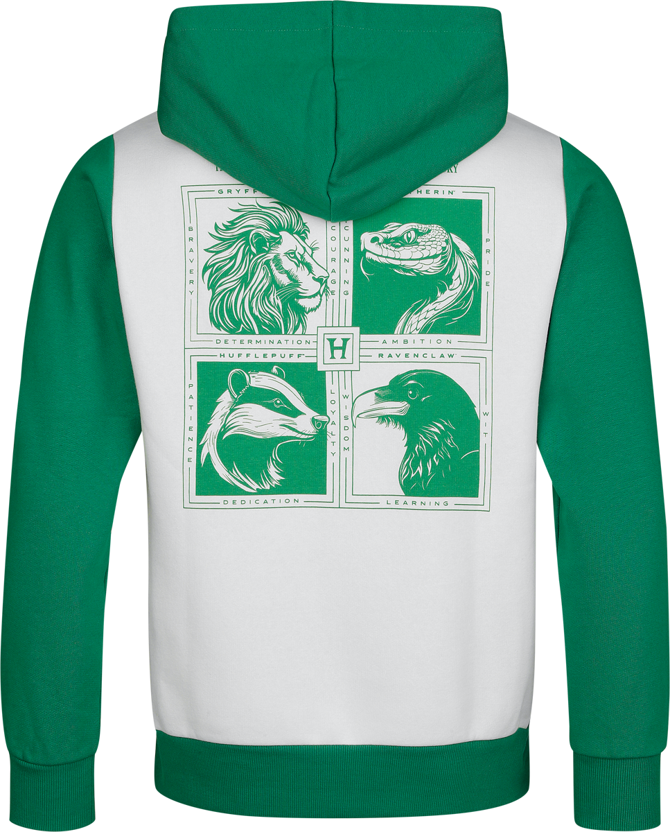 Sweat-shirt à capuche  de Harry Potter - Retour À Poudlard - S à 3XL - pour Homme - vert/blanc - Harry Potter - View 2