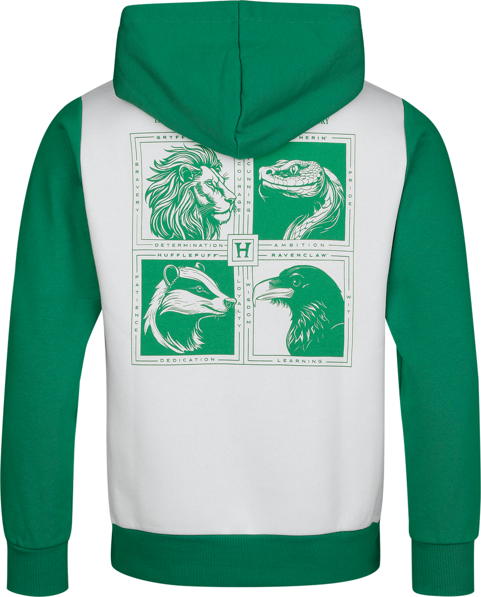 Sweat-shirt à capuche  de Harry Potter - Retour À Poudlard - S à 3XL - pour Homme - vert/blanc - Harry Potter - View 2