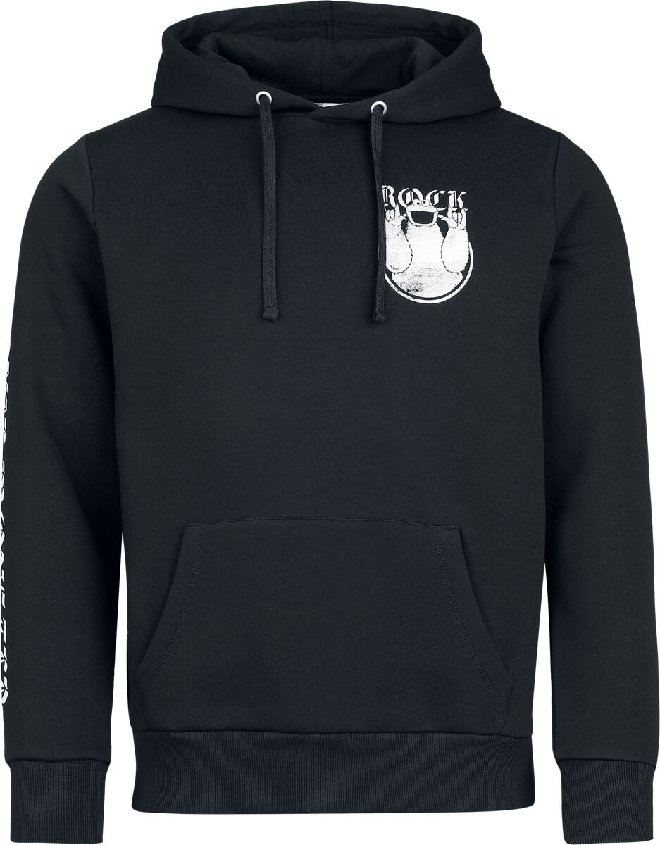 Sweat-shirt à capuche  de Sesame Street - Macaron le Glouton – Rock - S à 3XL - pour Homme - noir - Sesame Street