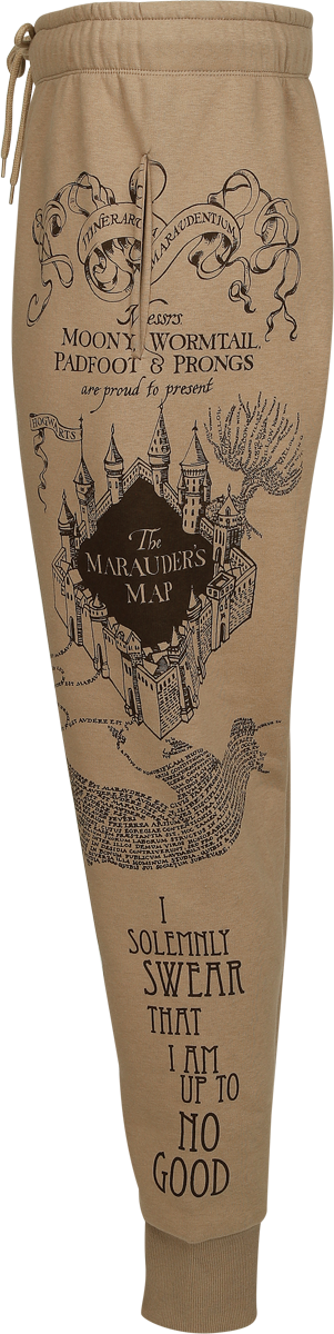 Bas de survêtement  de Harry Potter - La Carte Du Maraudeur - S à 3XL - pour Homme - marron clair - Harry Potter - View 2