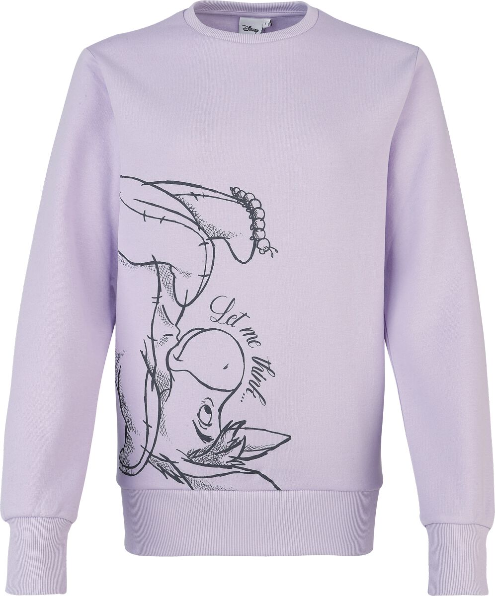 Sweat-shirt Disney de Winnie L'Ourson - Bourriquet - Let me think... - S à L - pour Femme - lilas - Winnie L'Ourson