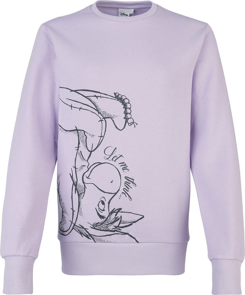 Sweat-shirt Disney de Winnie L'Ourson - Bourriquet - Let me think... - S à L - pour Femme - lilas - Winnie L'Ourson