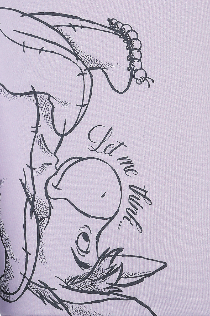 Sweat-shirt Disney de Winnie L'Ourson - Bourriquet - Let me think... - S à L - pour Femme - lilas - Winnie L'Ourson - View 2