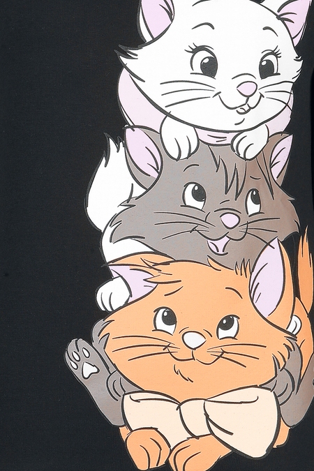 Sweat-shirt Disney de Les Aristochats - Marie, Berlioz, Toulouse - S - pour Femme - noir - Les Aristochats - View 2
