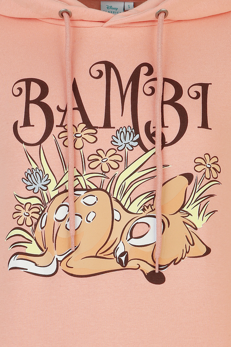 Sweat-shirt à capuche Disney de Bambi - Sleepy - S à 3XL - pour Femme - abricot - Bambi - View 2
