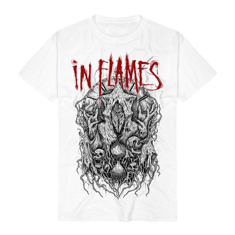 T-Shirt Manches courtes  de In Flames - Buried Time - S à 3XL - pour Homme - blanc - In Flames