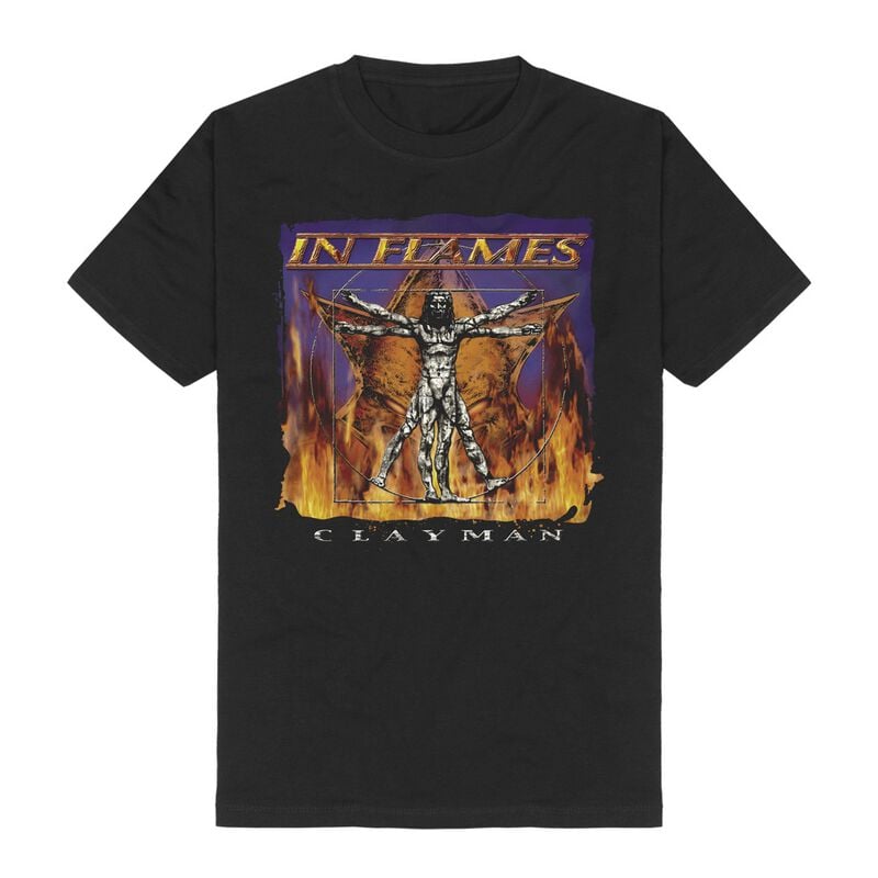 T-Shirt Manches courtes  de In Flames - Clayman Cover - S à 3XL - pour Homme - noir - In Flames
