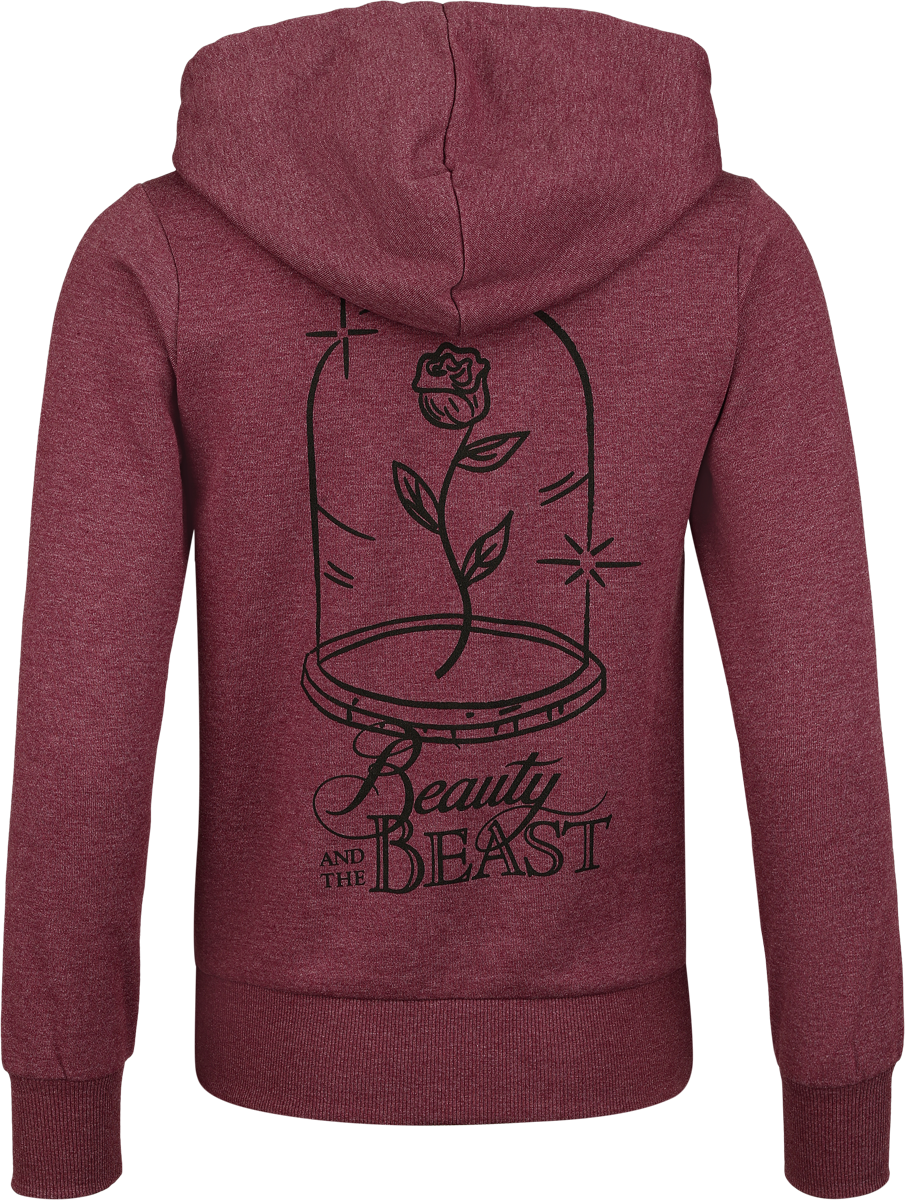 Sweat-shirt à capuche Disney de Princesses Disney - Belle - S à XXL - pour Femme - rouge chiné - Princesses Disney - View 2