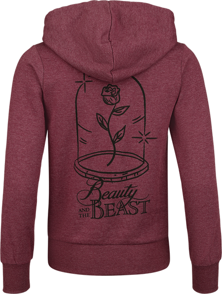 Sweat-shirt à capuche Disney de Princesses Disney - Belle - S à 3XL - pour Femme - rouge chiné - Princesses Disney - View 2