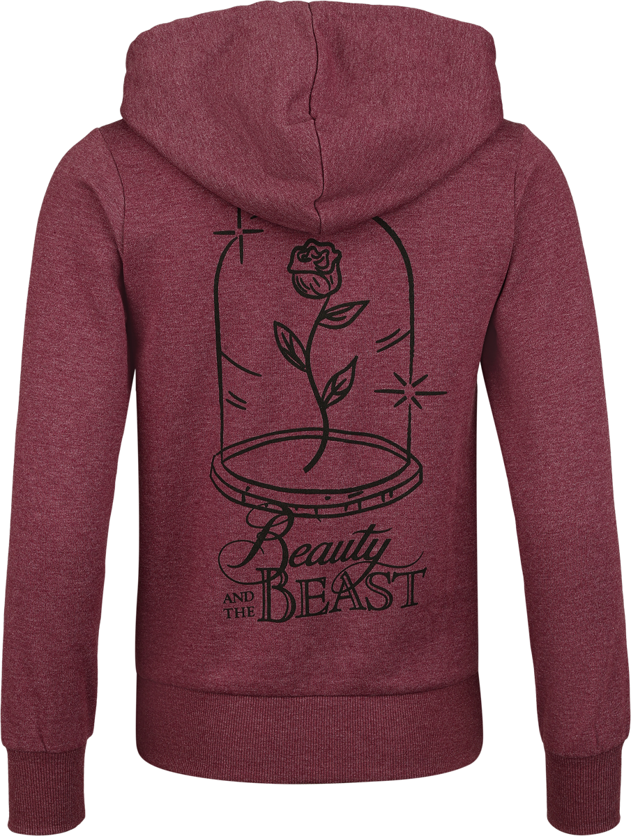 Sweat-shirt à capuche Disney de Princesses Disney - Belle - S à 3XL - pour Femme - rouge chiné - Princesses Disney - View 2