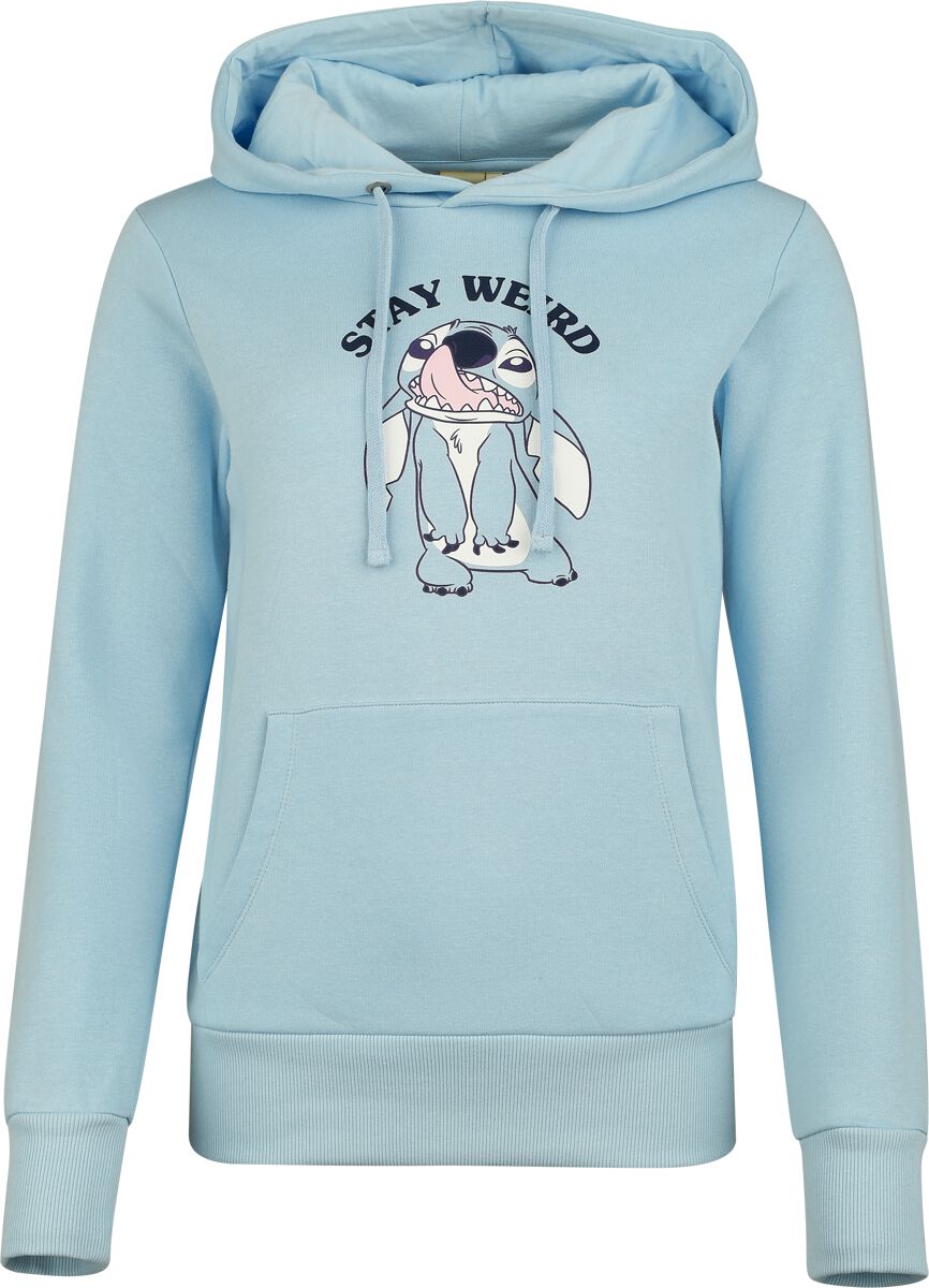 Sweat-shirt à capuche Disney de Lilo & Stitch - Stay Weird - S à 3XL - pour Femme - bleu clair - Lilo & Stitch