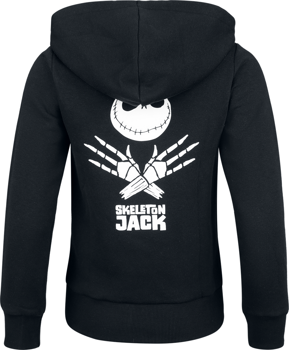 Sweat-shirt zippé à capuche Disney de L'Étrange Noël De Monsieur Jack - Jack Skellington - S à 3XL - pour Femme - noir - L'Étrange Noël De Monsieur Jack - View 2