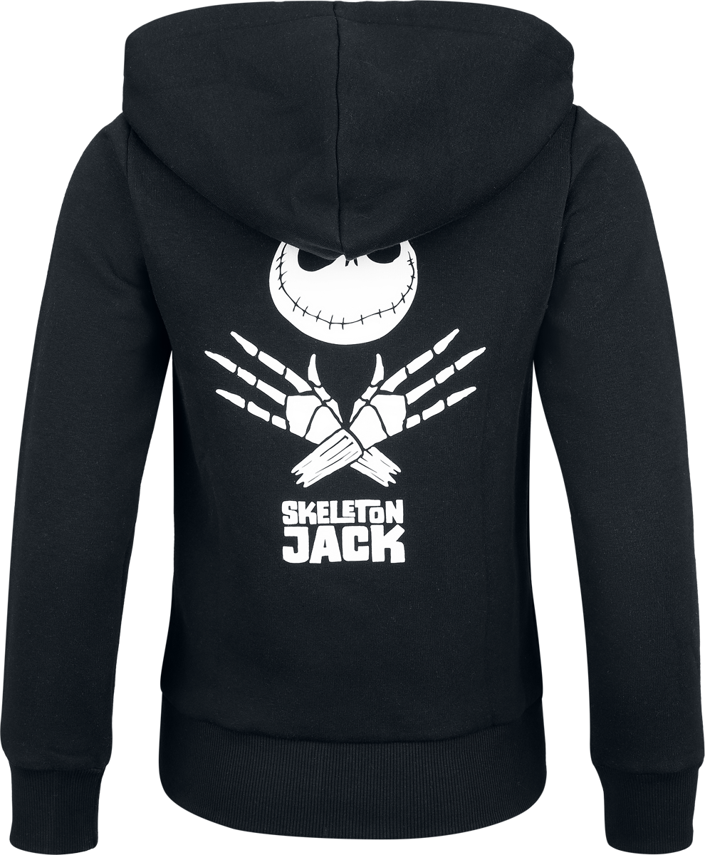 Sweat-shirt zippé à capuche Disney de L'Étrange Noël De Monsieur Jack - Jack Skellington - S à 3XL - pour Femme - noir - L'Étrange Noël De Monsieur Jack - View 2