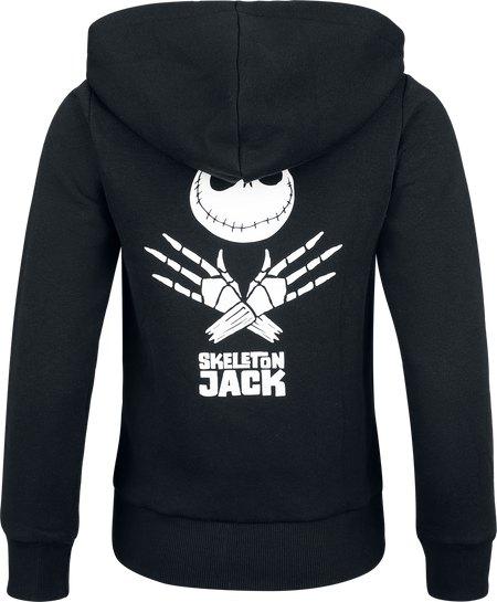 Sweat-shirt zippé à capuche Disney de L'Étrange Noël De Monsieur Jack - Jack Skellington - S à 3XL - pour Femme - noir - L'Étrange Noël De Monsieur Jack - View 2