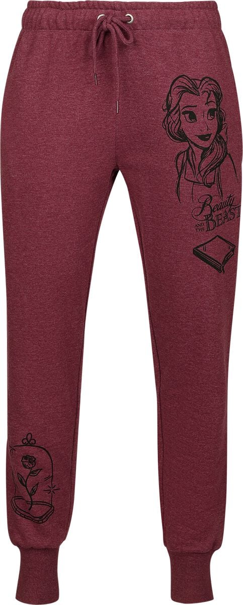 Bas de survêtement Disney de Princesses Disney - Belle - S à 3XL - pour Femme - rouge chiné - Princesses Disney