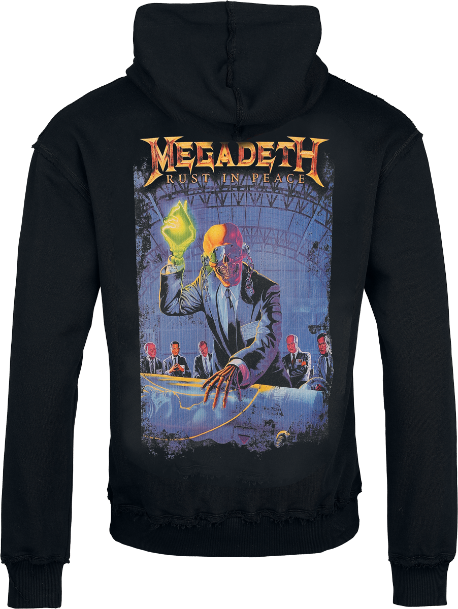 Sweat-shirt à capuche  de Megadeth - Logo - S à XXL - pour Homme - noir/bleu - Megadeth - View 2