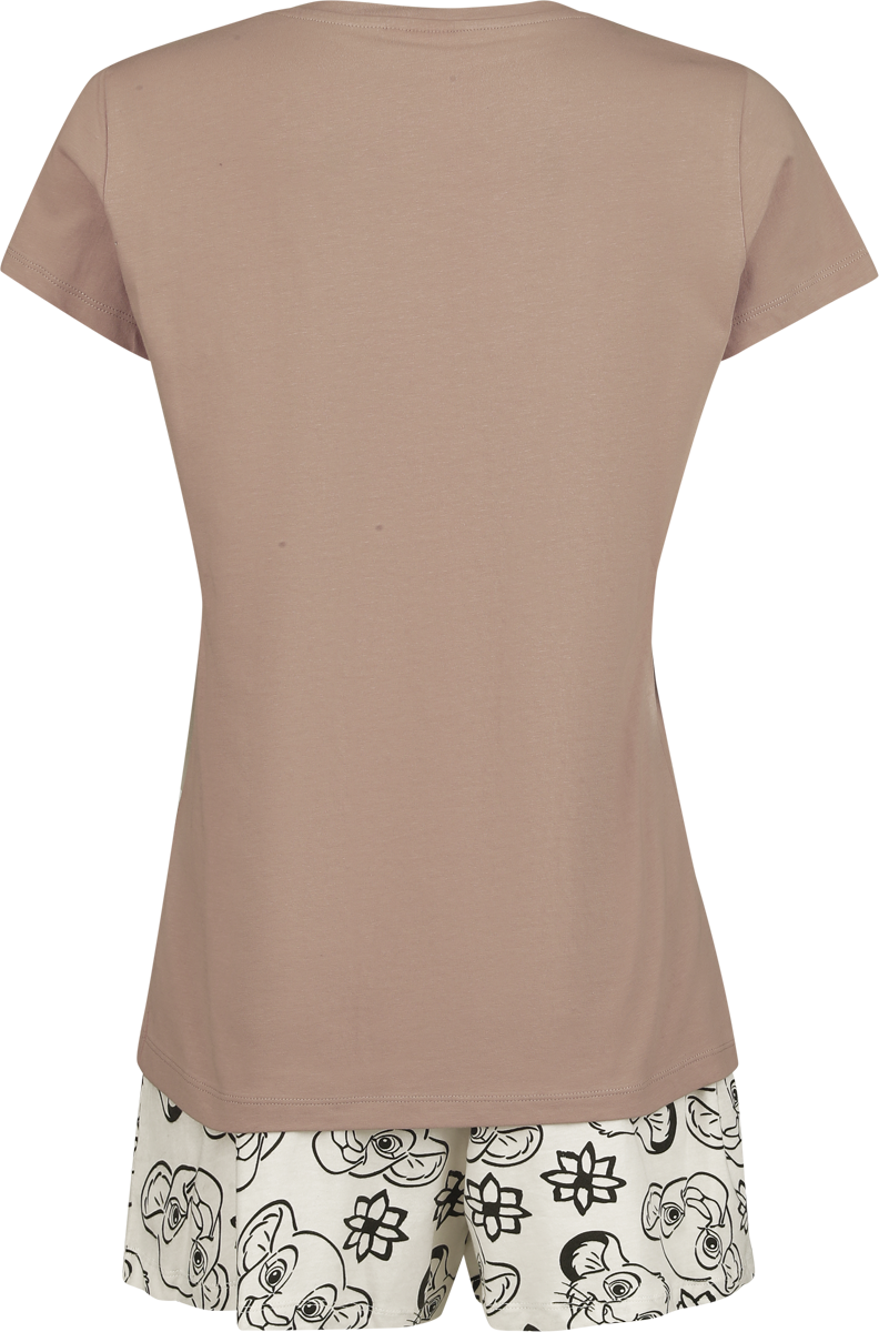 Pyjama Disney de Le Roi Lion - Simba & Nala - S à 3XL - pour Femme - beige/marron - Le Roi Lion - View 2