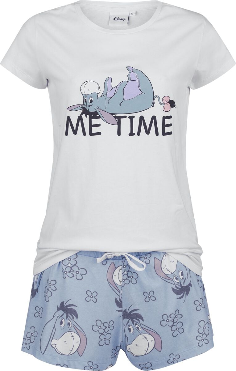 Pyjama Disney de Winnie L'Ourson - Eeyore - Me Time - S à 3XL - pour Femme - blanc/bleu - Winnie L'Ourson
