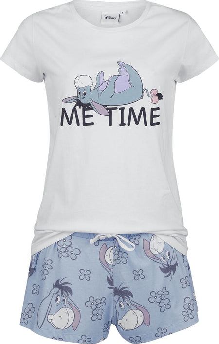 Pyjama Disney de Winnie L'Ourson - Eeyore - Me Time - S à 3XL - pour Femme - blanc/bleu - Winnie L'Ourson