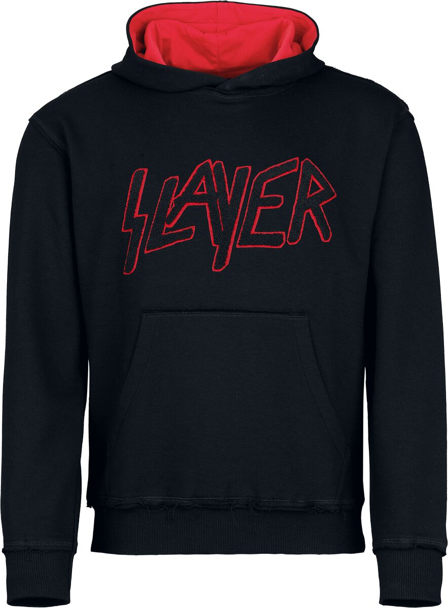 Sweat-shirt à capuche  de Slayer - Logo - S à 3XL - pour Homme - noir/rouge - Slayer