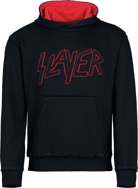 Sweat-shirt à capuche  de Slayer - Logo - S à 3XL - pour Homme - noir/rouge - Slayer
