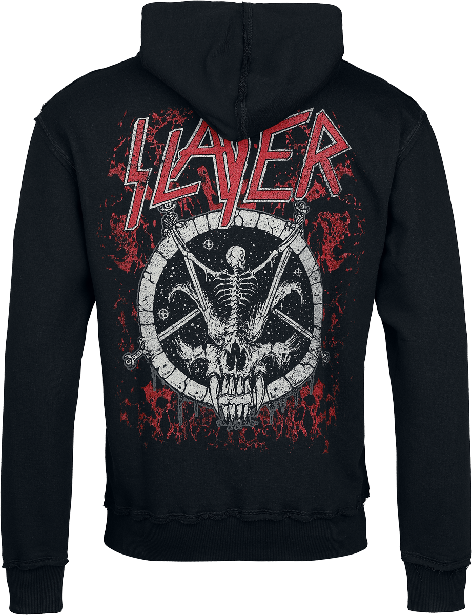 Sweat-shirt à capuche  de Slayer - Logo - S à 3XL - pour Homme - noir/rouge - Slayer - View 2