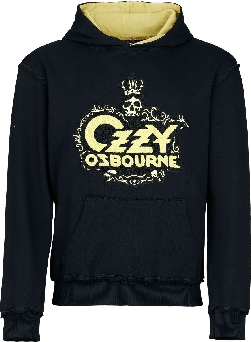 Sweat-shirt à capuche  de Ozzy Osbourne - Logo - S à 3XL - pour Homme - noir/jaune - Ozzy Osbourne