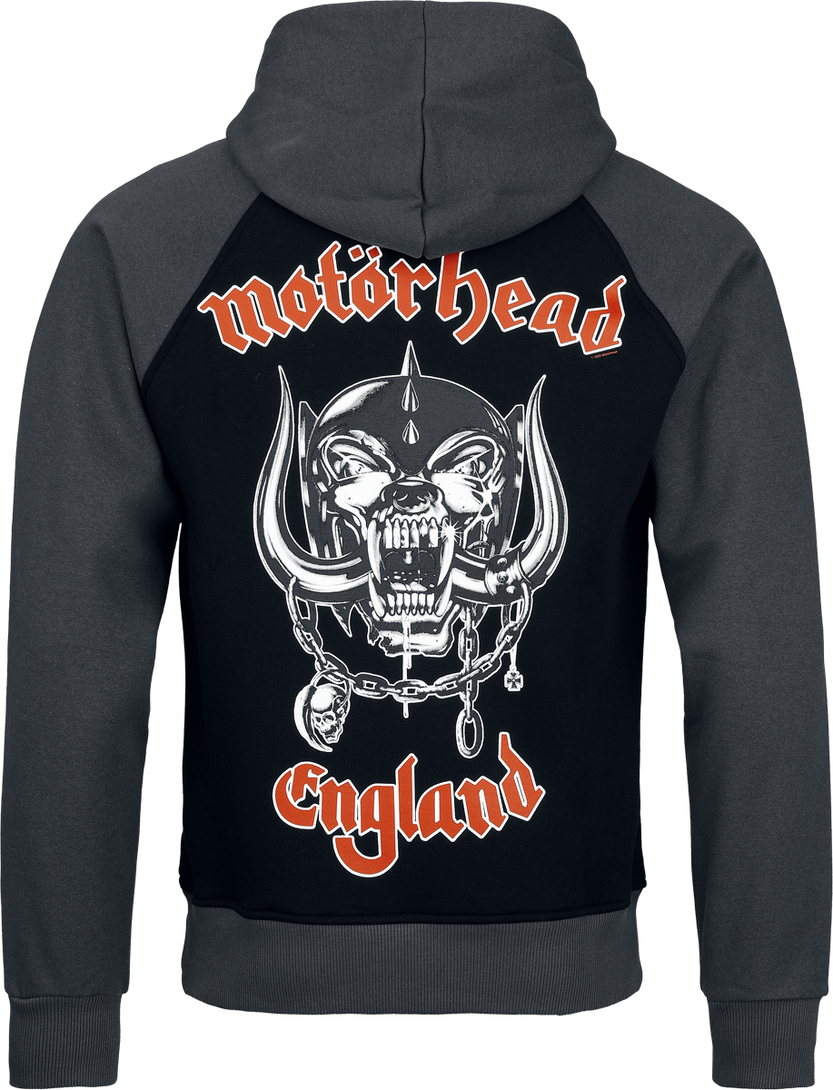 Sweat-shirt à capuche  de Motörhead - Logo - S à XL - pour Homme - noir/gris - Motörhead - View 2