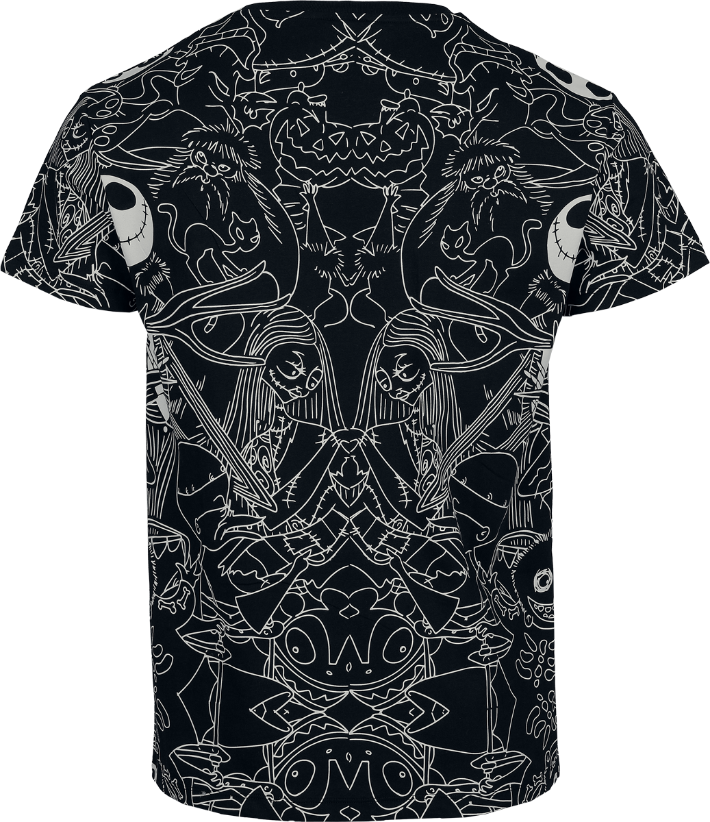T-Shirt Manches courtes Disney de L'Étrange Noël De Monsieur Jack - Personnages - S à 3XL - pour Homme - noir - L'Étrange Noël De Monsieur Jack - View 2