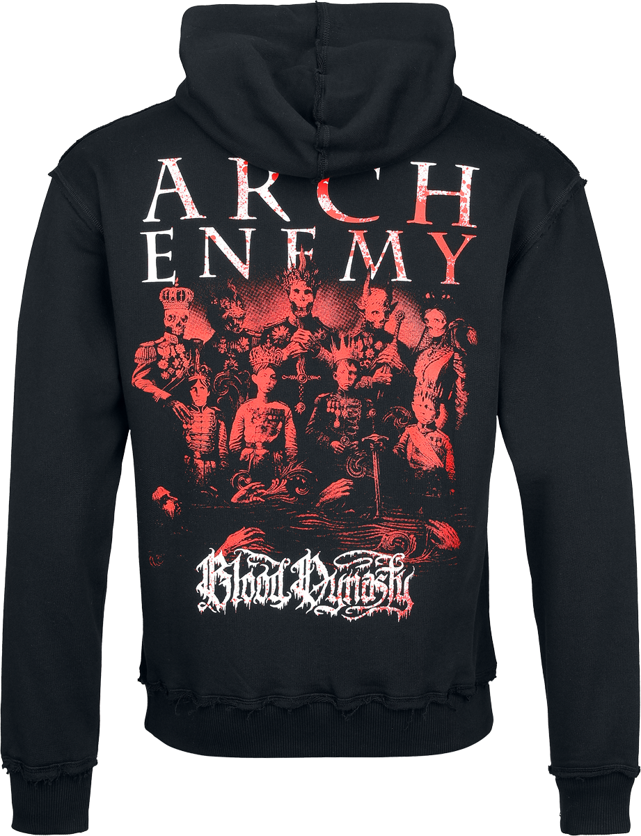 Sweat-shirt à capuche  de Arch Enemy - Logo - S à XXL - pour Homme - noir/rouge - Arch Enemy - View 2