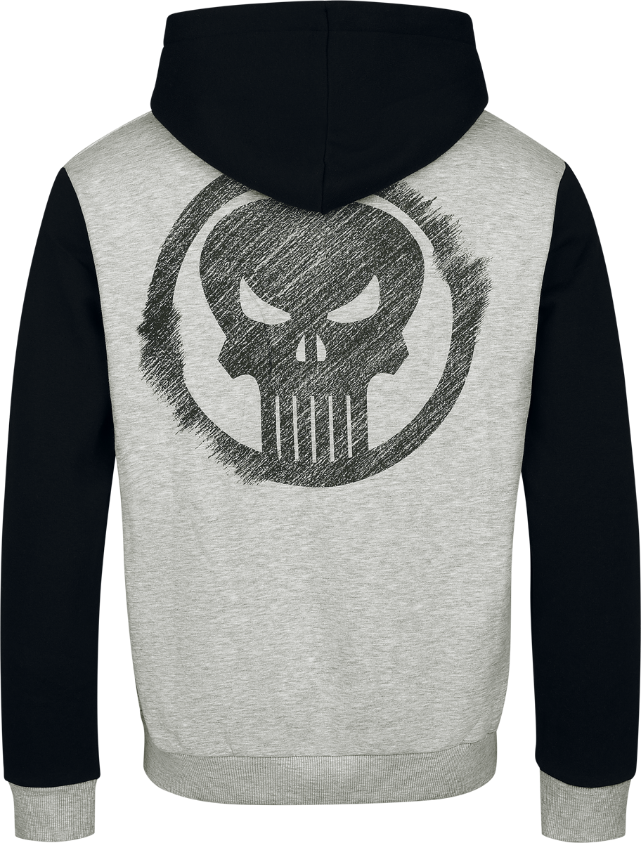 Sweat-shirt zippé à capuche Disney de The Punisher - Skull - S à 3XL - pour Homme - gris/anthracite - The Punisher - View 2