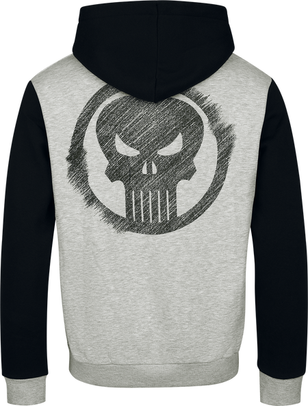 Sweat-shirt zippé à capuche Disney de The Punisher - Skull - S à 3XL - pour Homme - gris/anthracite - The Punisher - View 2