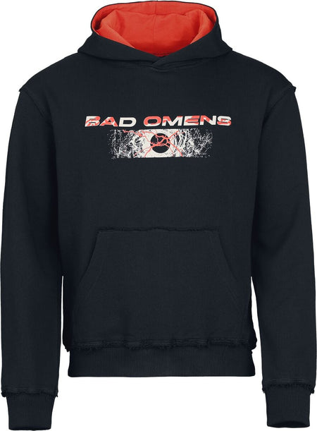 Sweat-shirt à capuche  de Bad Omens - Logo - S à 5XL - pour Homme - noir/rouge - Bad Omens