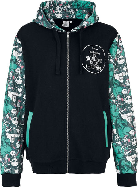 Sweat-shirt zippé à capuche Disney de L'Étrange Noël De Monsieur Jack - The Pumpkin King - S à L - pour Femme - multicolore - L'Étrange Noël De Monsieur Jack