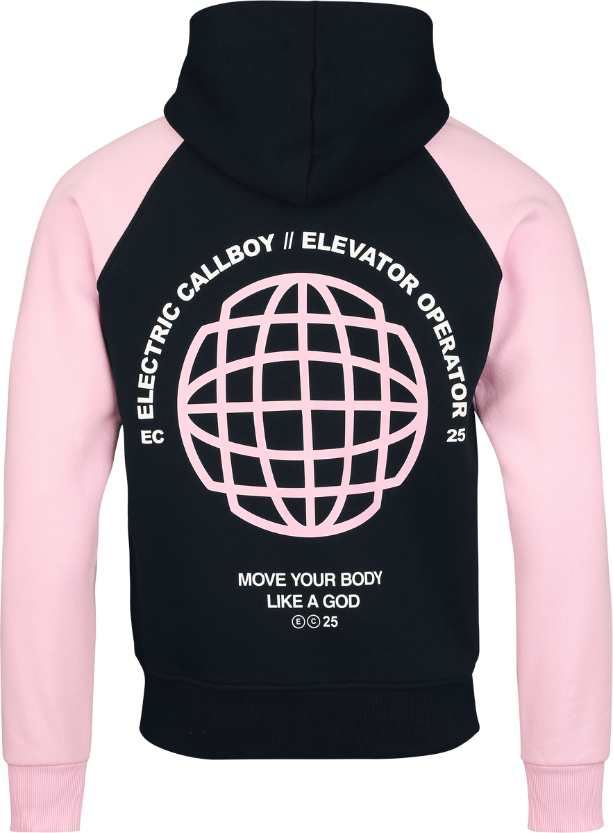 Sweat-shirt à capuche  de Electric Callboy - Logo - S à 4XL - pour Homme - noir/rose - Electric Callboy - View 2