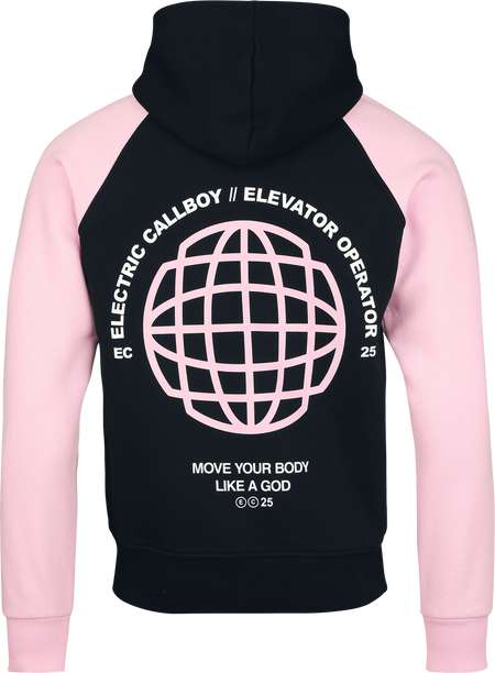 Sweat-shirt à capuche  de Electric Callboy - Logo - S à 4XL - pour Homme - noir/rose - Electric Callboy - View 2