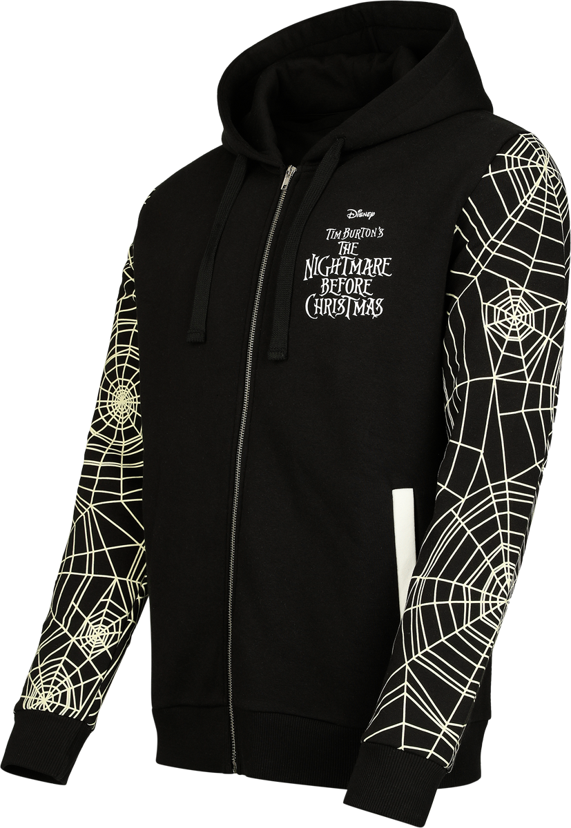 Sweat-shirt zippé à capuche Disney de L'Étrange Noël De Monsieur Jack - Jack Skellingtion - Faces - S à XL - pour Homme - noir/blanc - L'Étrange Noël De Monsieur Jack - View 2