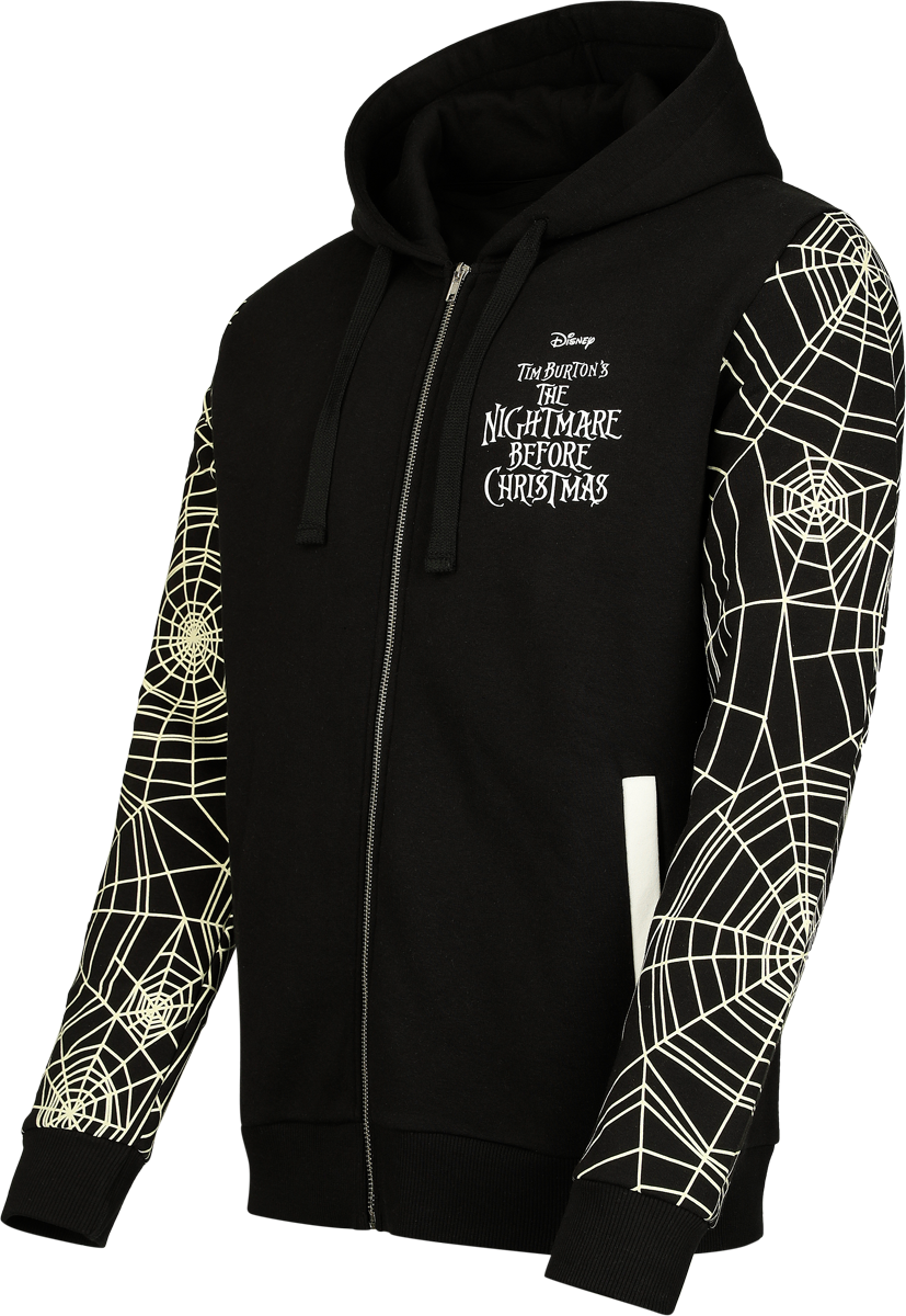 Sweat-shirt zippé à capuche Disney de L'Étrange Noël De Monsieur Jack - Jack Skellingtion - Faces - S à 3XL - pour Homme - noir/blanc - L'Étrange Noël De Monsieur Jack - View 2