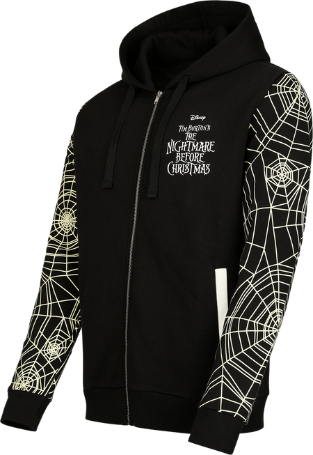 Sweat-shirt zippé à capuche Disney de L'Étrange Noël De Monsieur Jack - Jack Skellingtion - Faces - S à 3XL - pour Homme - noir/blanc - L'Étrange Noël De Monsieur Jack - View 2