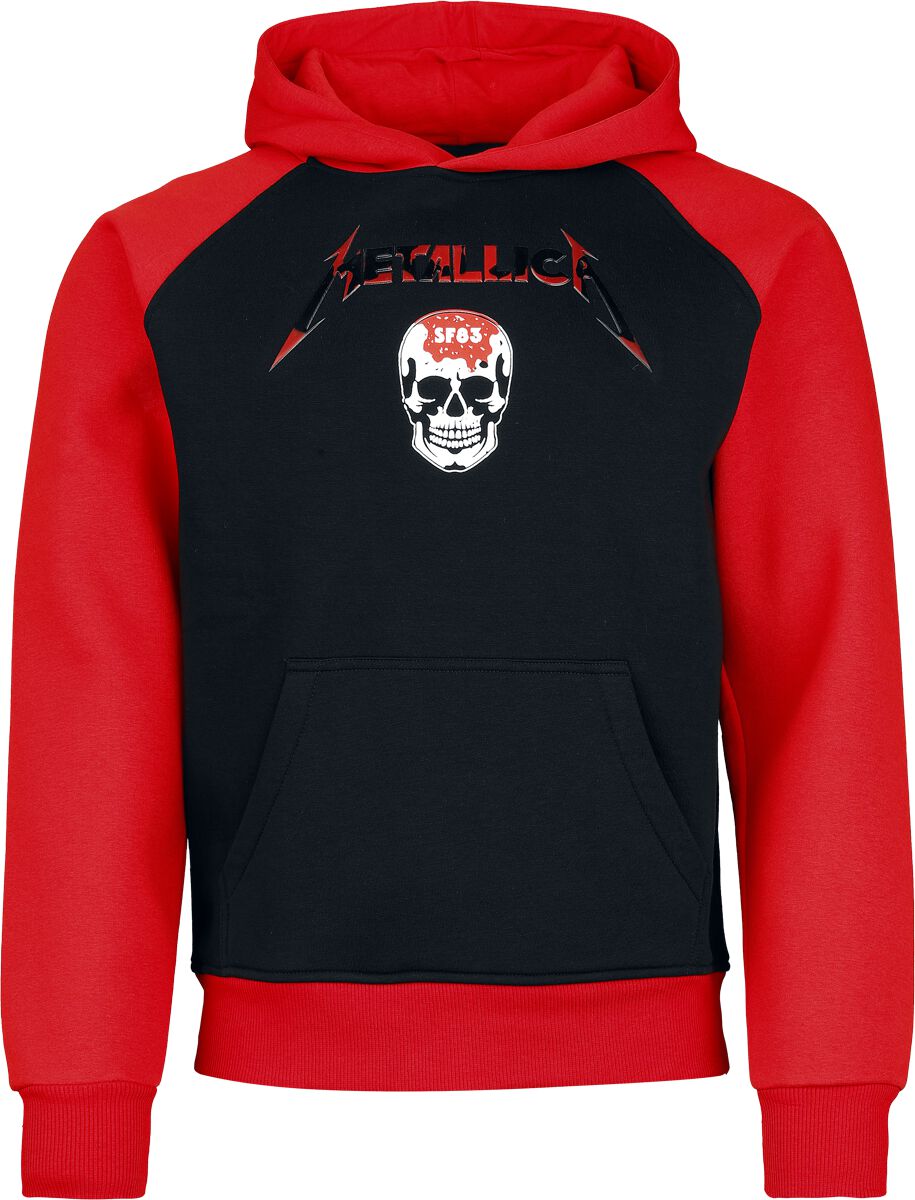Sweat-shirt à capuche  de Metallica - Logo - S à 3XL - pour Homme - noir/rouge - metallica