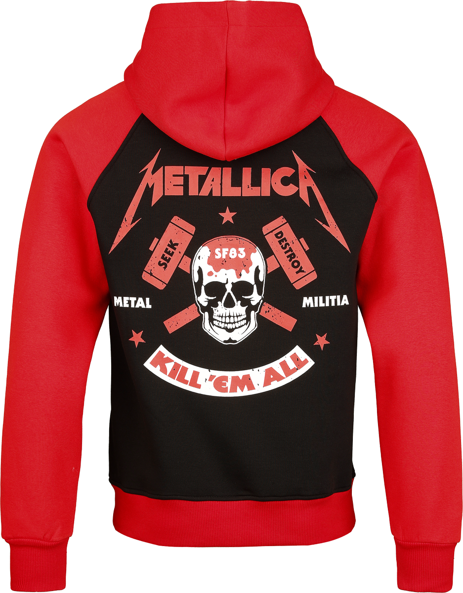 Sweat-shirt à capuche  de Metallica - Logo - S à 3XL - pour Homme - noir/rouge - metallica - View 2