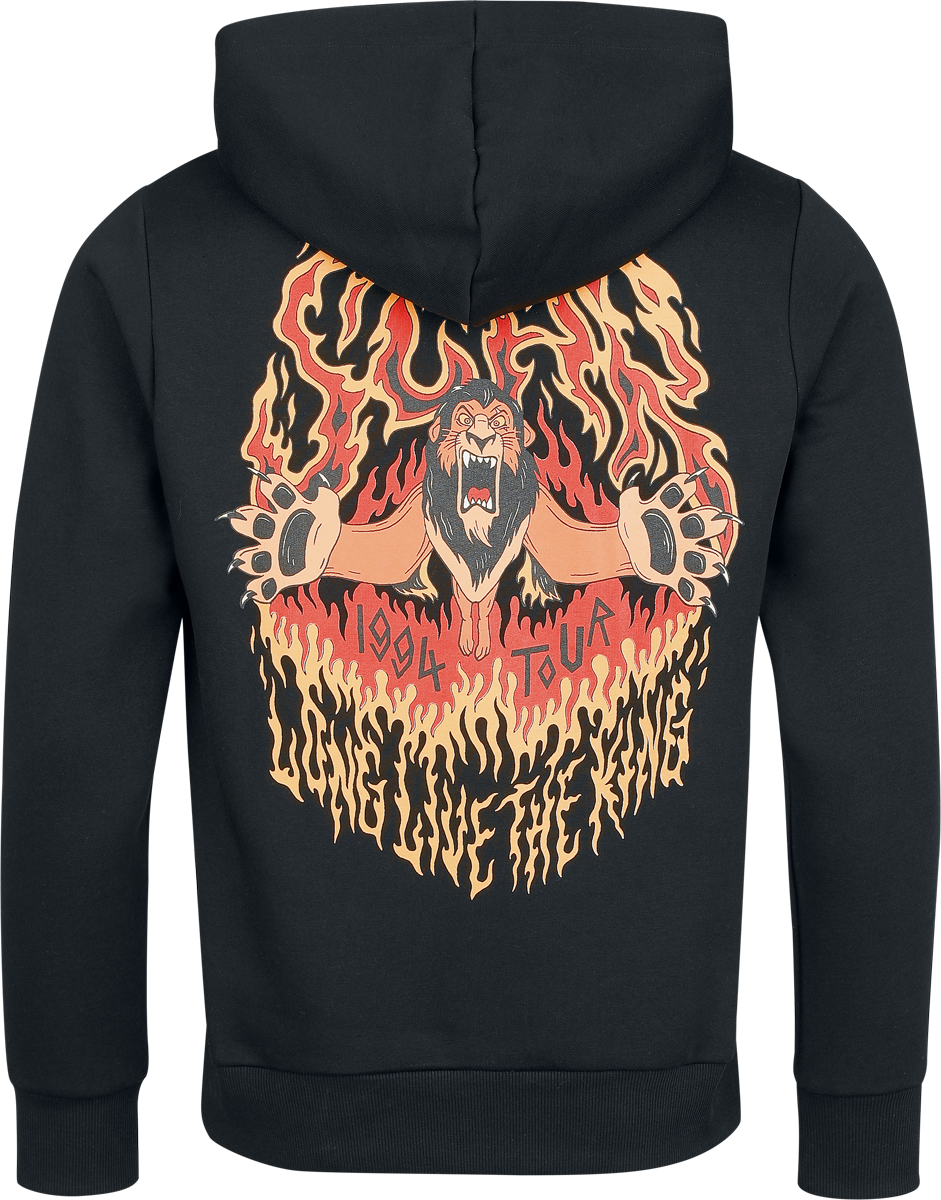 Sweat-shirt à capuche Disney de Le Roi Lion - Scar - 1994 Tour - S à 3XL - pour Homme - noir - Le Roi Lion - View 2