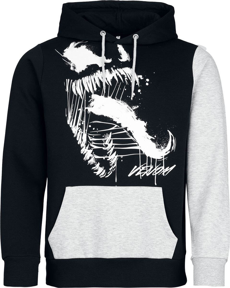 Sweat-shirt à capuche Disney de Spider-Man - Venom - Langue - S à 3XL - pour Homme - noir/gris - Spider-Man