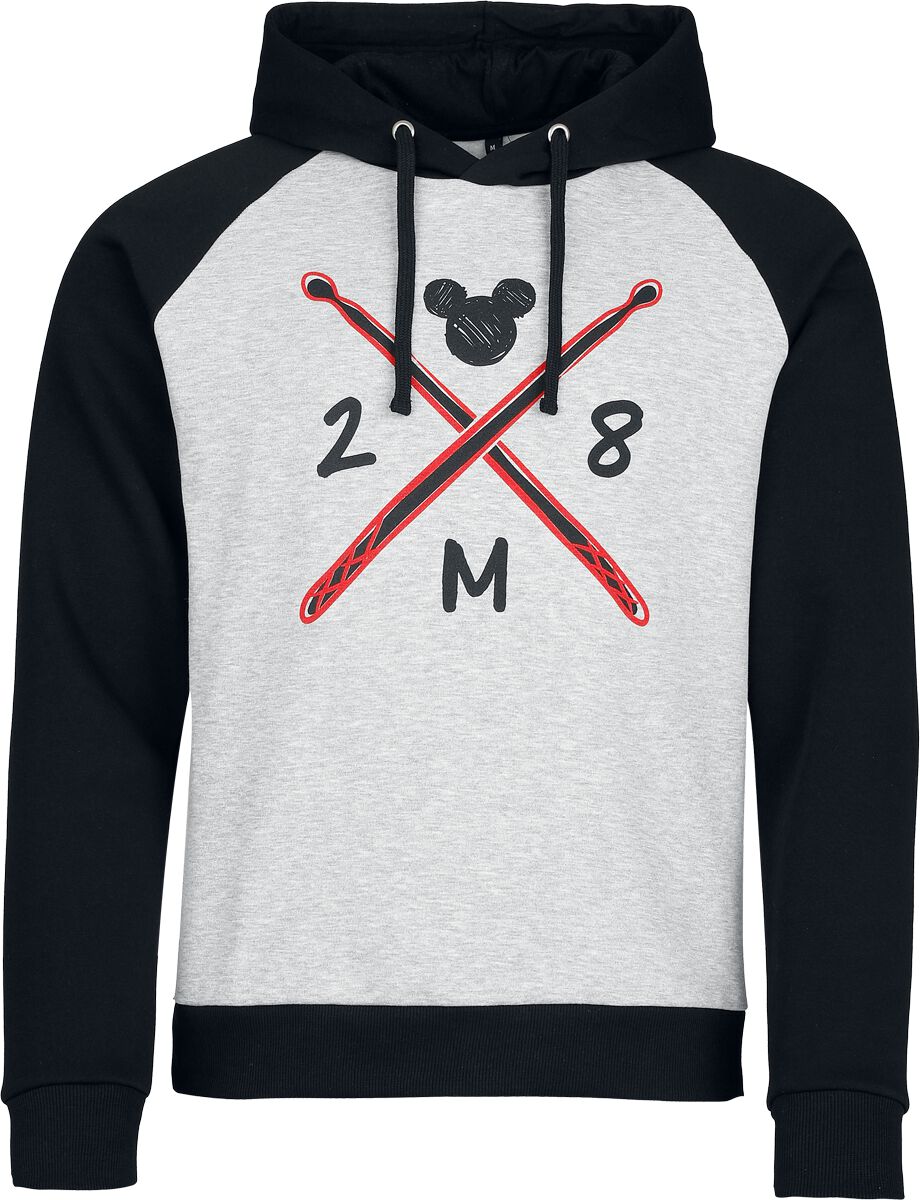 Sweat-shirt à capuche Disney de Mickey Mouse - Rock Out Loud - S à 3XL - pour Homme - gris/noir - Mickey Mouse